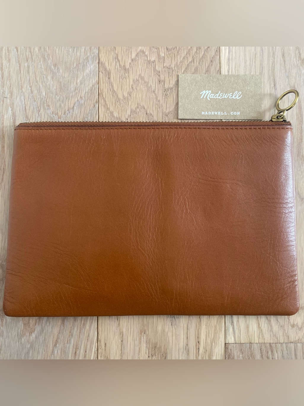 Madewell Pouch Clutch English Saddle Leather F6966 New